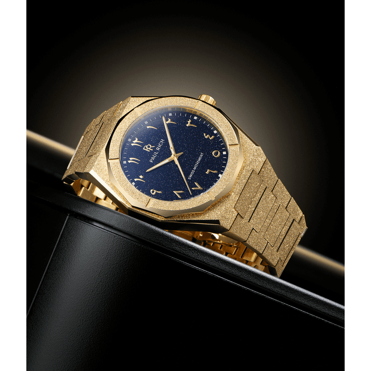 Frosted Star Dust II Desert Gold - Arabic numeral luxury watch
