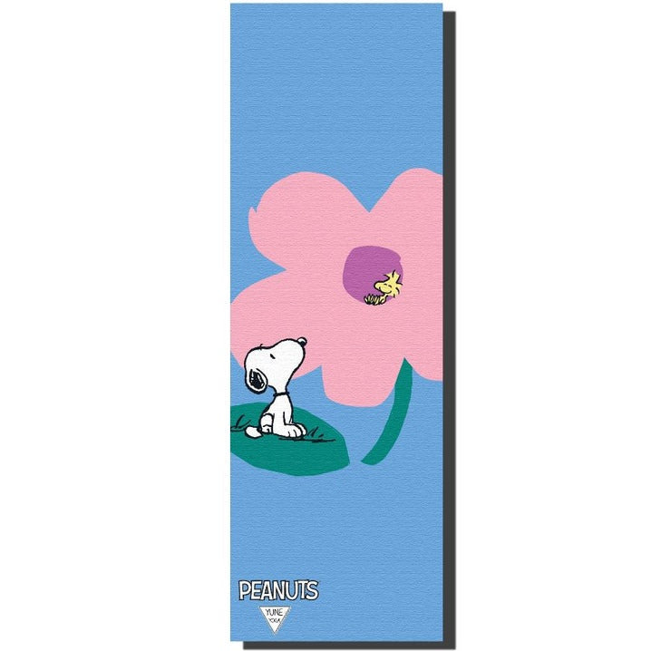 Yune Yoga Mat Peanuts Snoopy Flower Blue