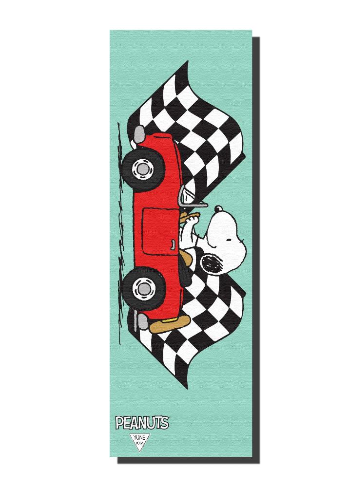 Yune Yoga Mat Peanuts Snoopy Race Car