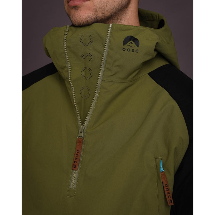 OOSC Clothing Snow Park Overhead Jacket - Orange & Khaki