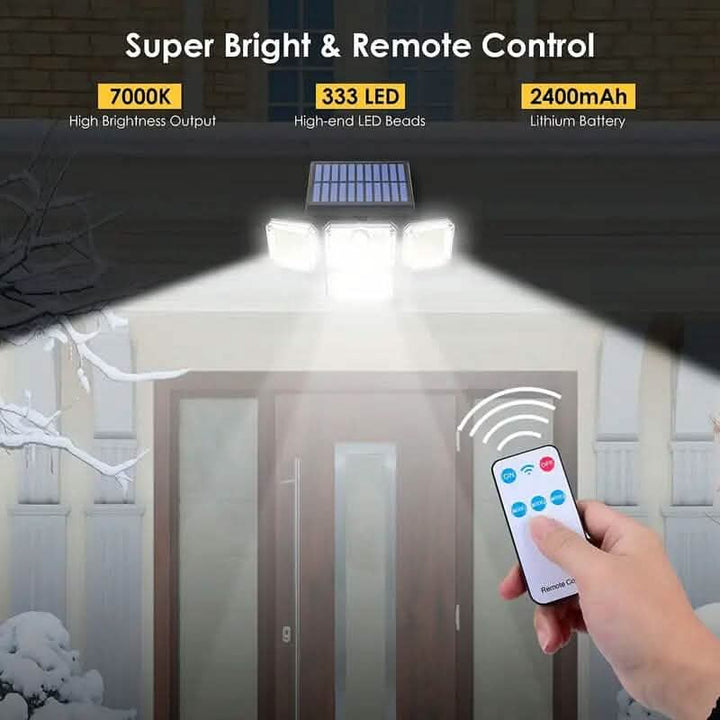 Solar Outdoor Motion Sensor Lights with 4 Heads