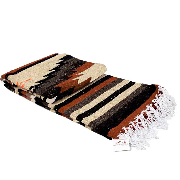 West Path Tan Mexican Diamond Yoga Blanket