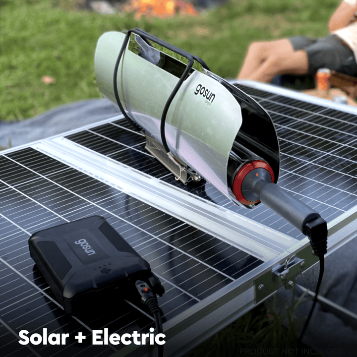 Sport-E Hybrid Solar Oven for Day and Night Cooking