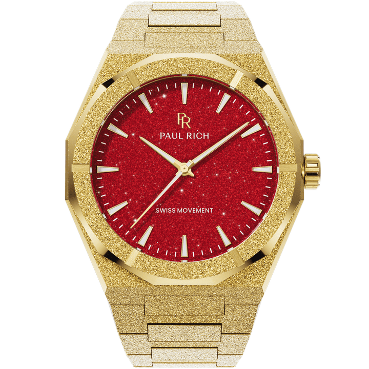 Frosted Star Dust II Gold Red