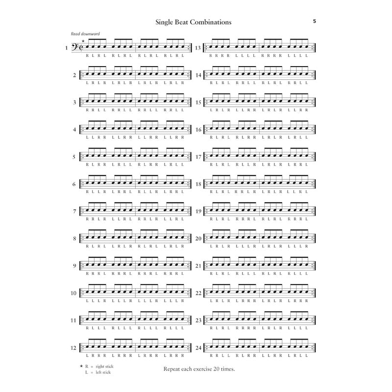 Stick Control: For the Snare Drummer Spiral Bound