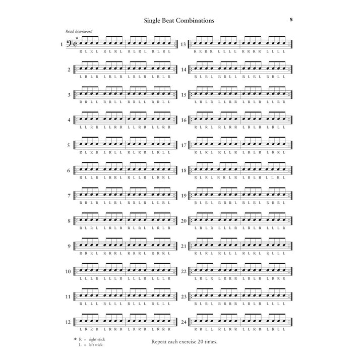 Stick Control: For the Snare Drummer Spiral Bound