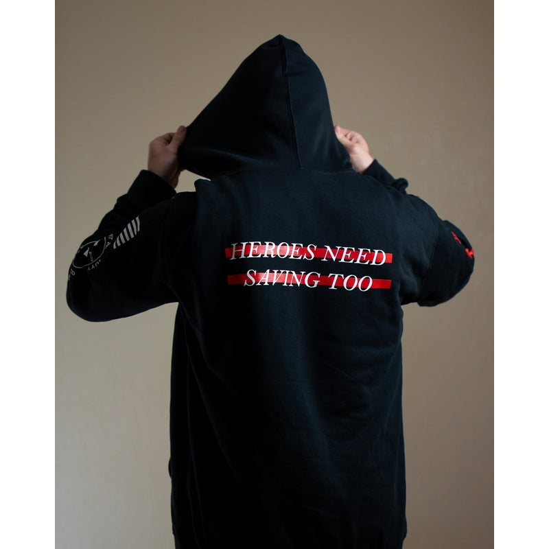 DeemedFit Women’s Stigma Breaking Hoodie- Red Line