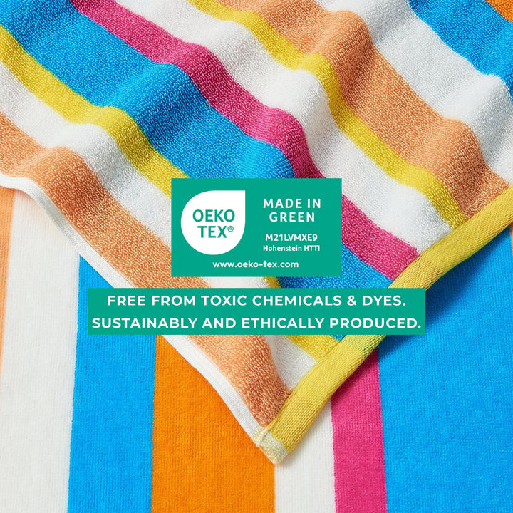 Cotton Velour Cabana Beach Towel - Novia Collection