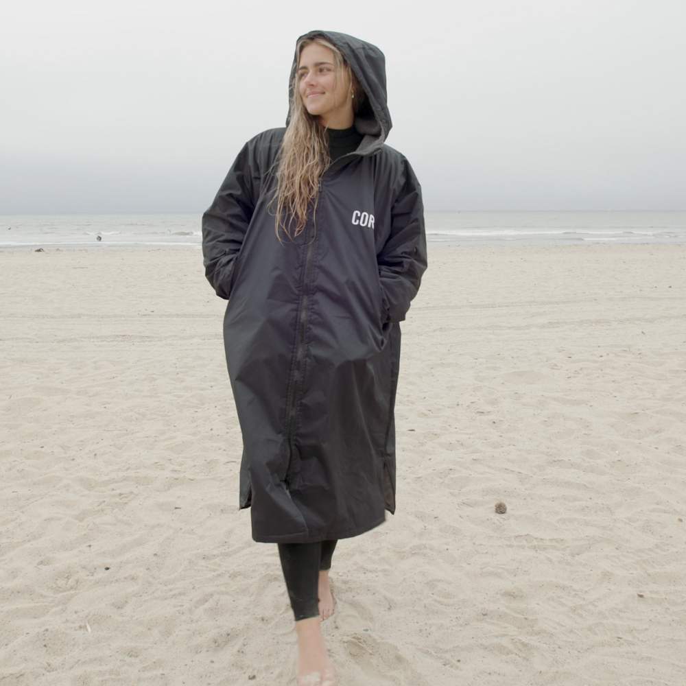 COR Surf Waterproof Swim Parka | XS-XL Black