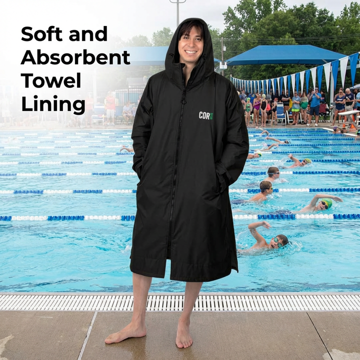 COR Surf Waterproof Swim Parka | XS-XL Black