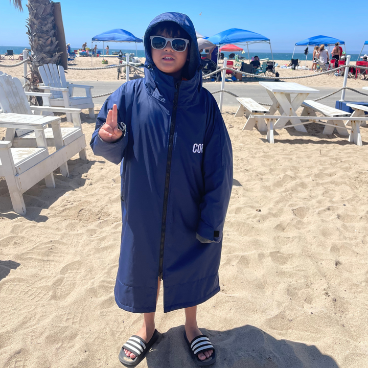 COR Surf Waterproof Swim Parka Navy Blue