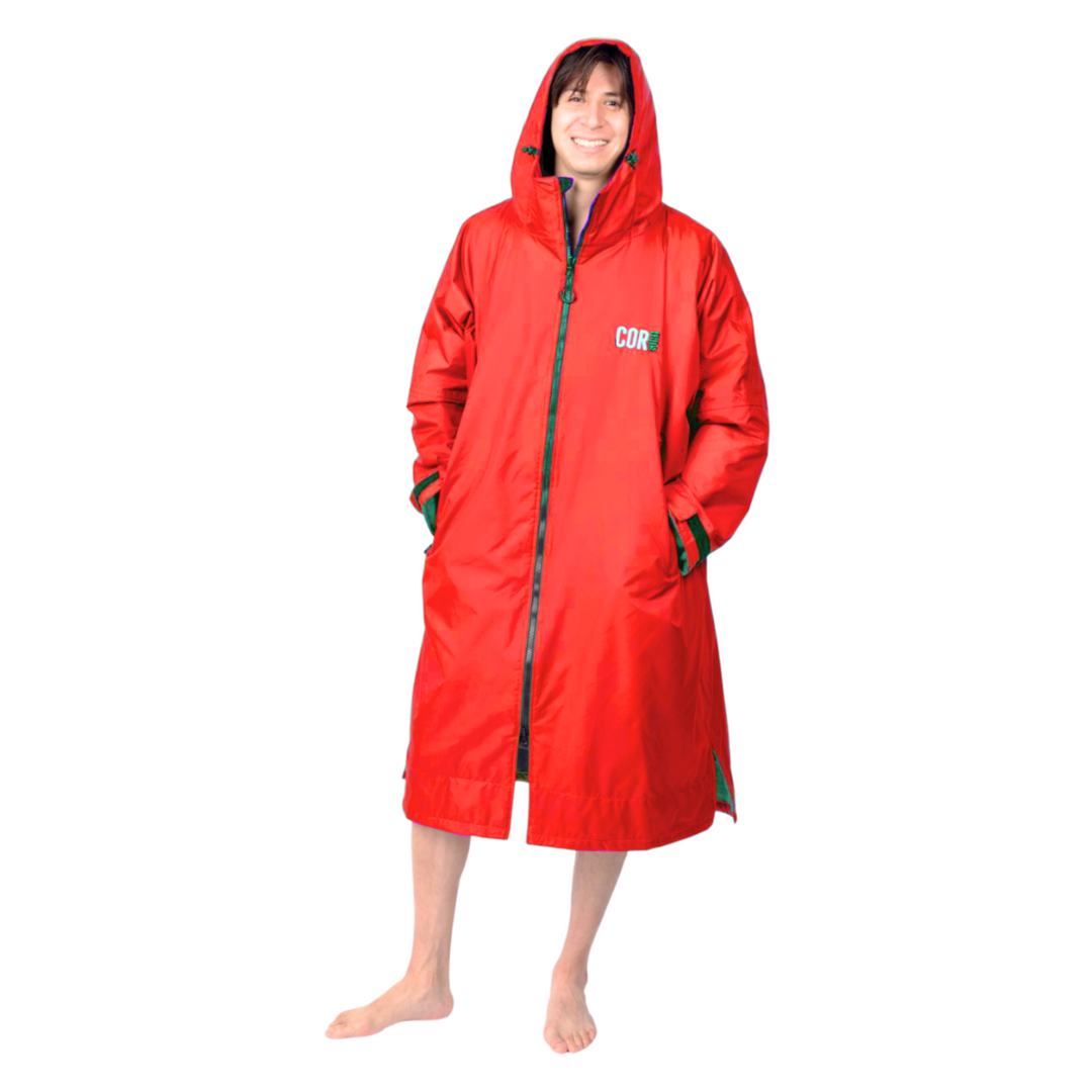 COR Surf Waterproof Swim Parka Red