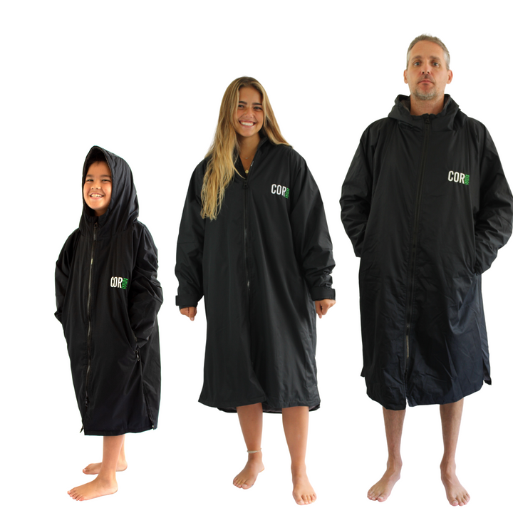 COR Surf Waterproof Swim Parka | XS-XL Black