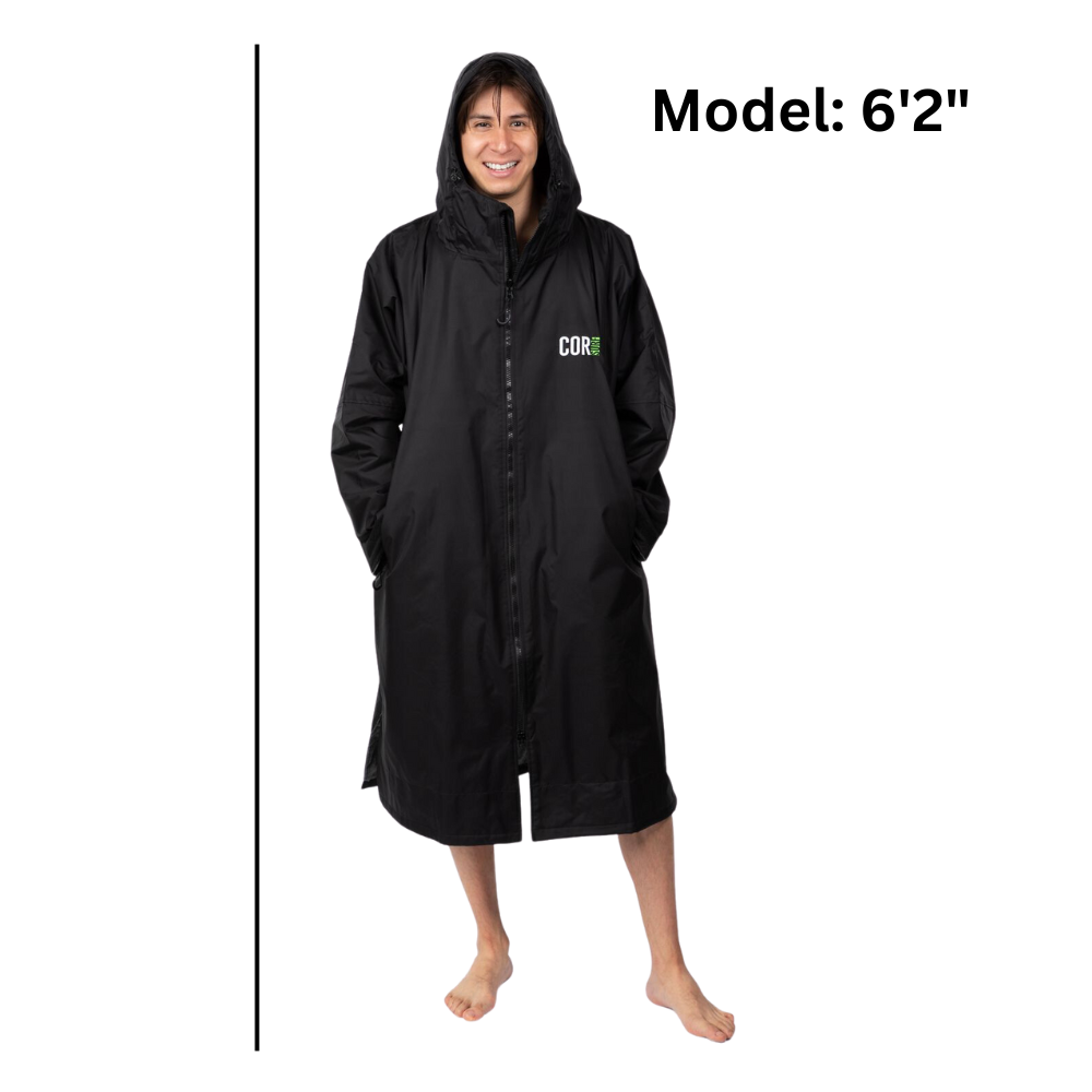 COR Surf Waterproof Swim Parka | XS-XL Black