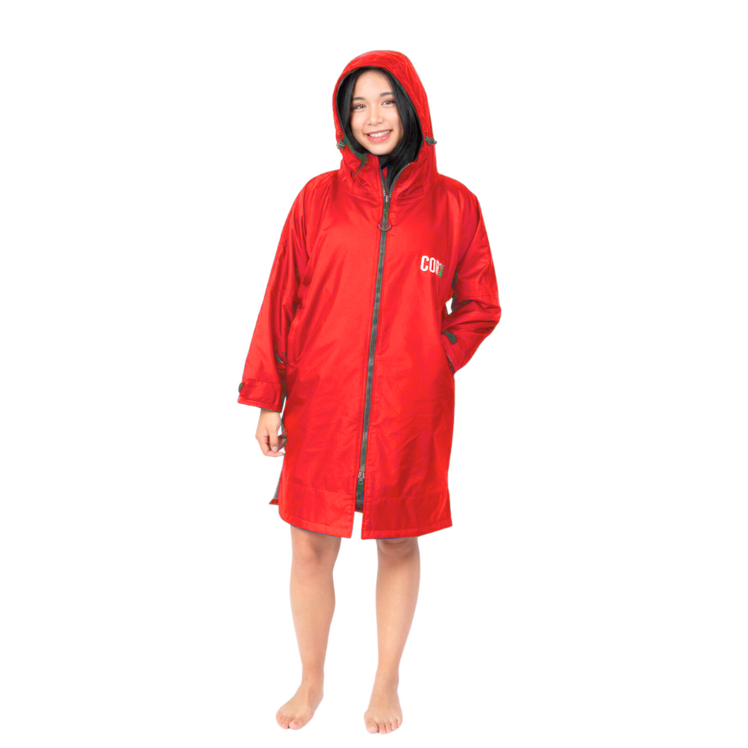 COR Surf Waterproof Swim Parka Red