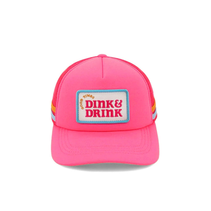 Swinton Pickleball Dink & Drink Pink Foam Snapback Hat