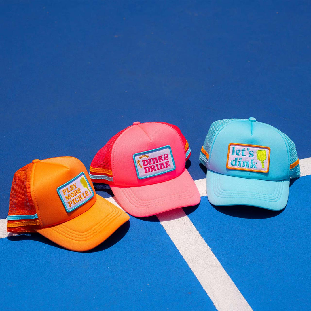 Swinton Pickleball Dink & Drink Pink Foam Snapback Hat