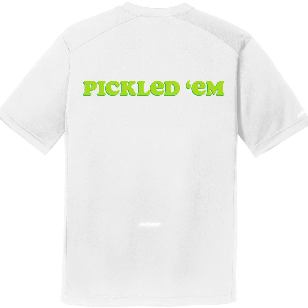 Swinton Pickleball Men's Pickled 'Em Performance Shirt White