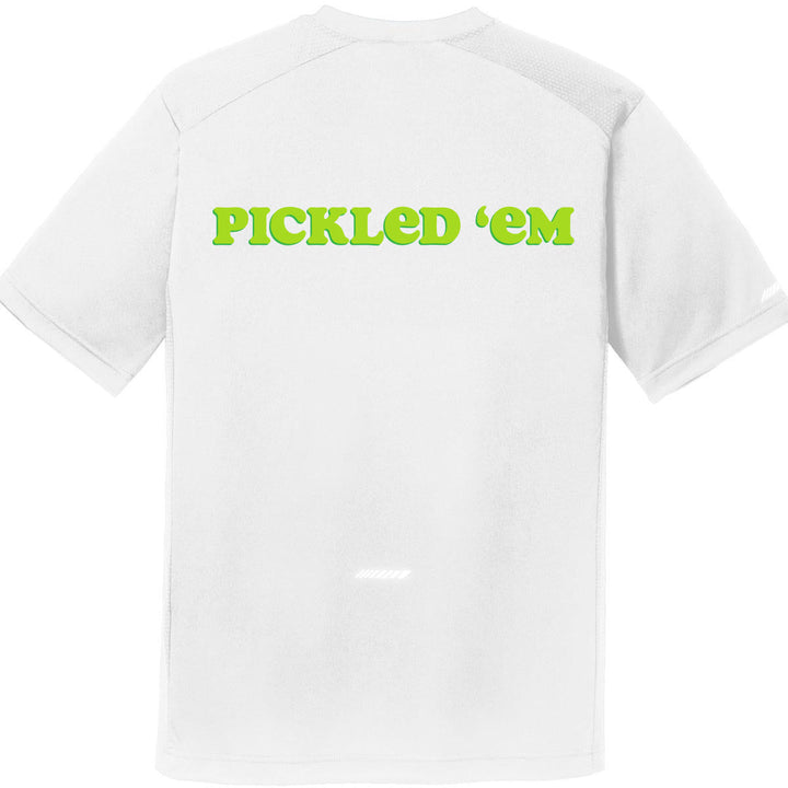 Swinton Pickleball Men's Pickled 'Em Performance Shirt White