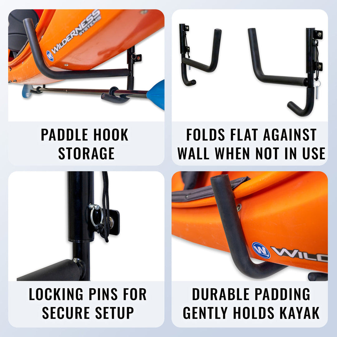 Ozarks Swivel Kayak Rack for Efficient Storage