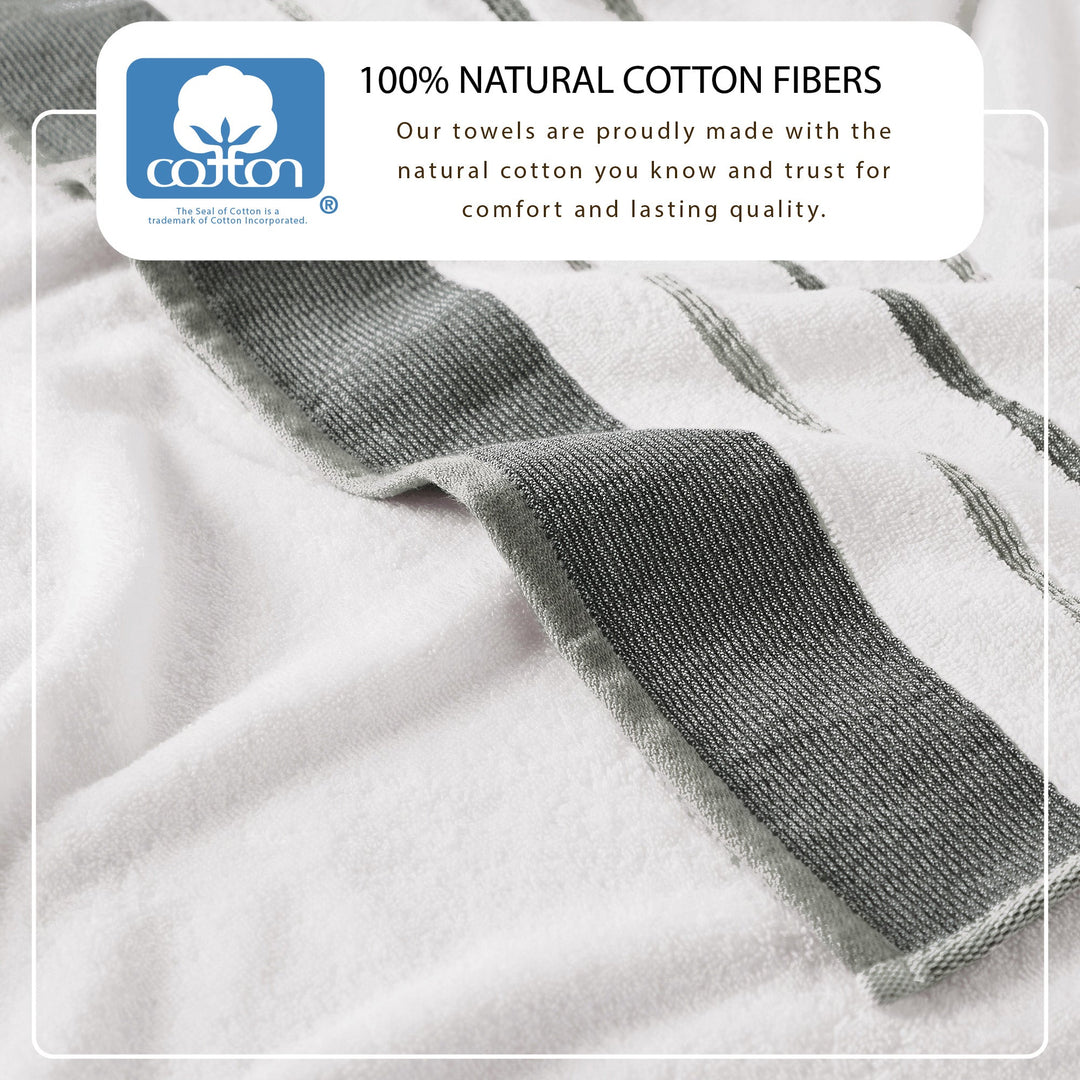 Cotton Stripe Bath Towel Set - Noelle Collection
