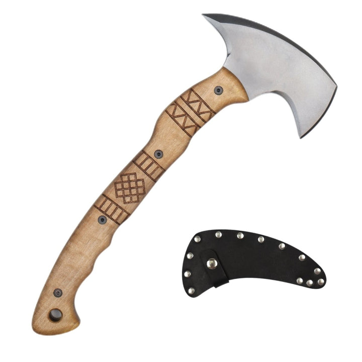 AncientSmithy Tactical tomahawk "Sakari" with tribal engraving