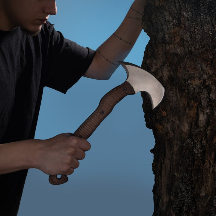 AncientSmithy Tactical tomahawk with blade and spike 13.77" - polymer composite handle