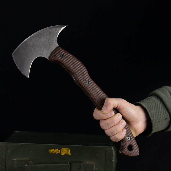 AncientSmithy Tactical tomahawk with blade and spike 13.77" - polymer composite handle