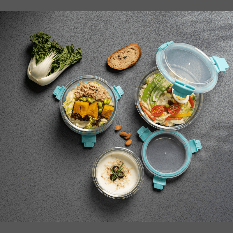 High Top Lid Round Containers