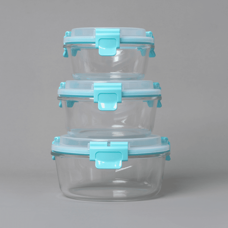 High Top Lid Round Containers