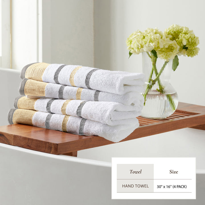 Cotton Stripe Bath Towel Set - Noelle Collection