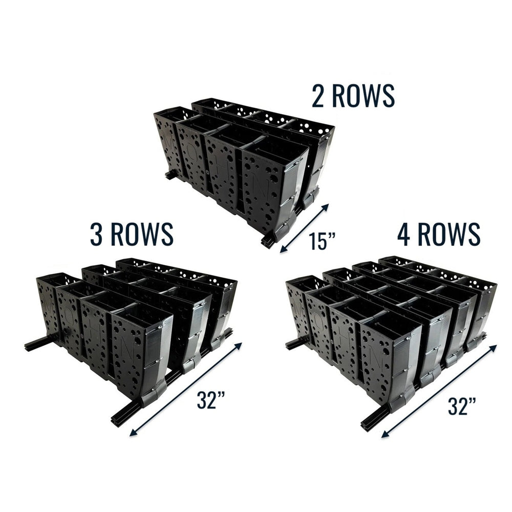 Ski Storage Rack for Rental Shops - 16 Pairs Capacity