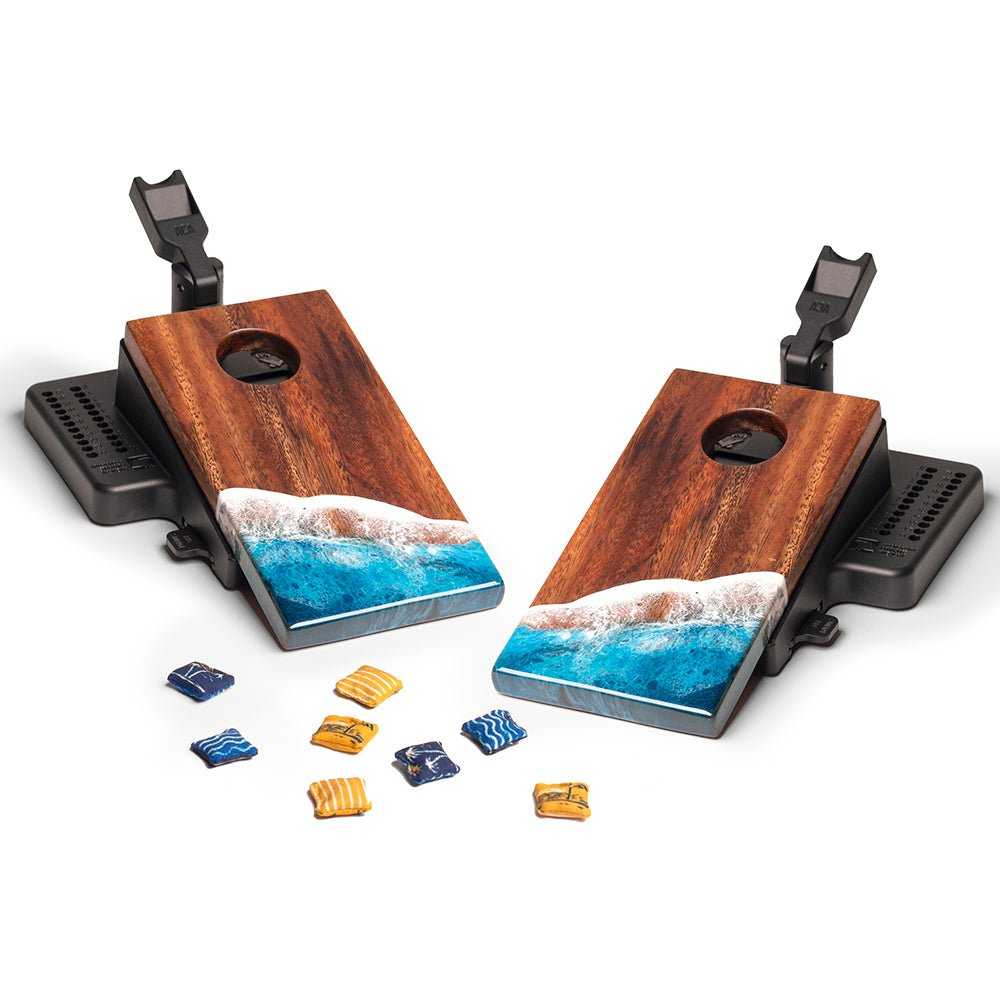 The Beach Mini Cornhole Boards Set for Outdoor Fun