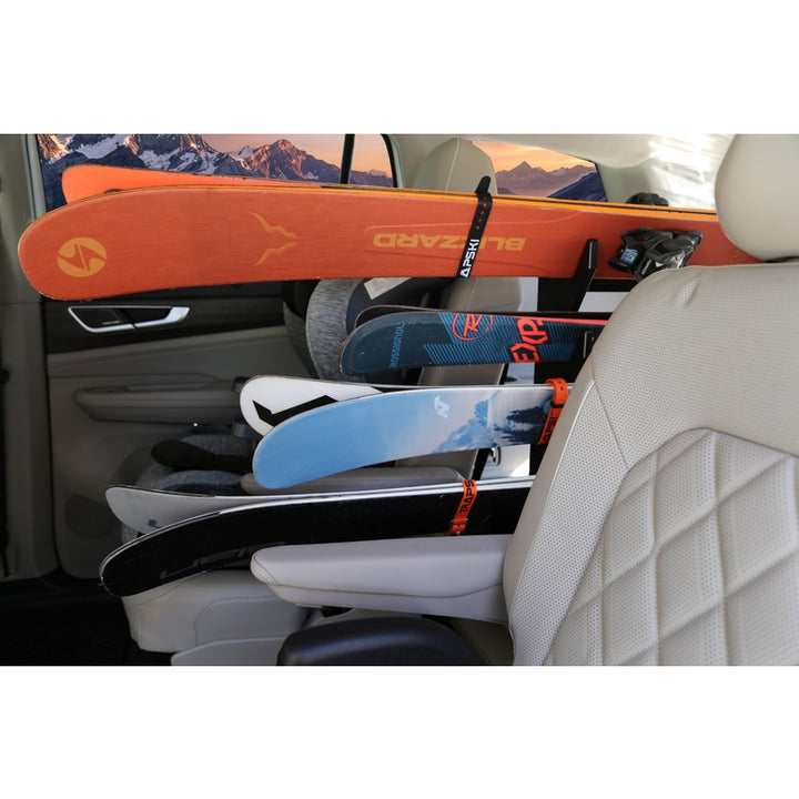 The TRAPSKI Tower with Security Strap | Internal Ski Mobile Rack | SUVs, Vans, Crossovers, Hatchbacks | Third Row SUVS