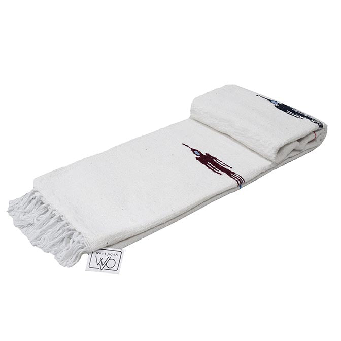 West Path Namaste White Baja Thunderbird Yoga Blanket