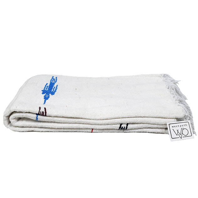 West Path Namaste White Baja Thunderbird Yoga Blanket