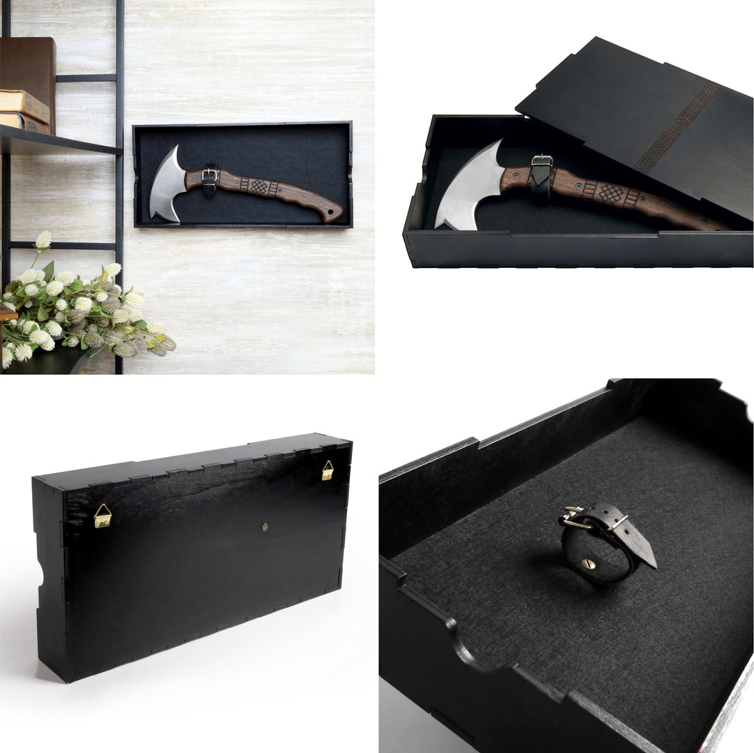 AncientSmithy Handcrafted tomahawk "Takoda" with tribal engraving