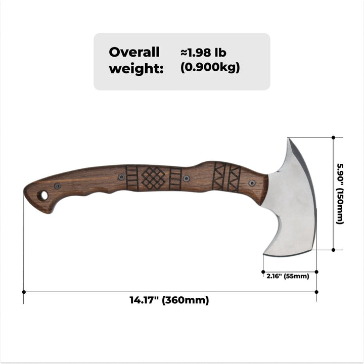 AncientSmithy Tribal engraved tomahawk "Navaro"