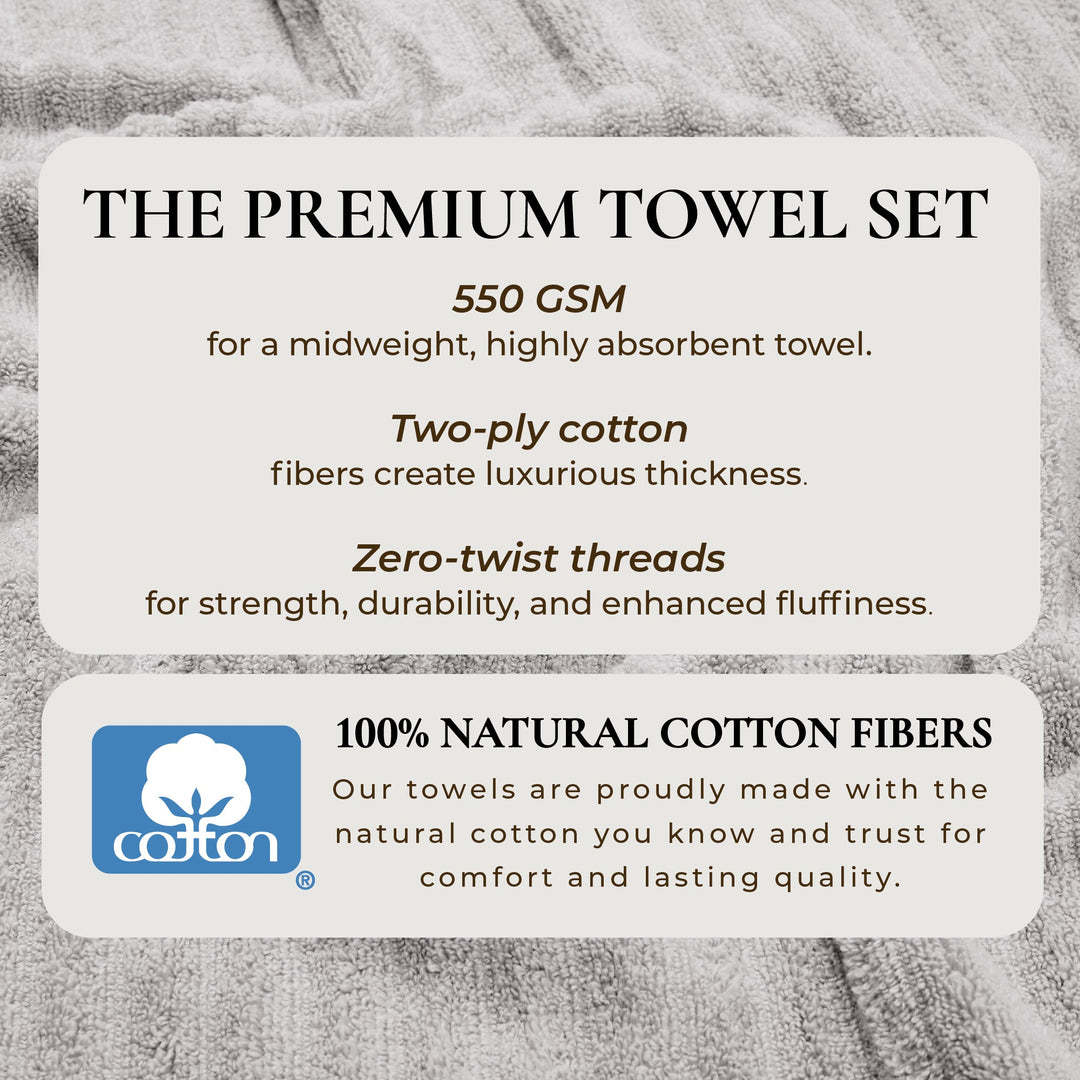 Combed Cotton Bath Towels - Karina Collection