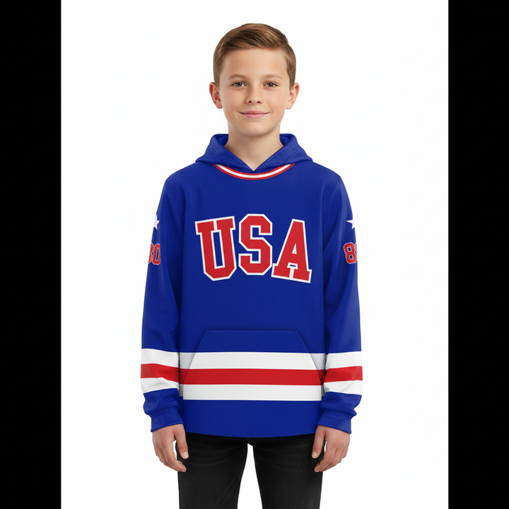 USA Hockey Miracle on Ice Youth Hoodie - Iconic Sports Apparel