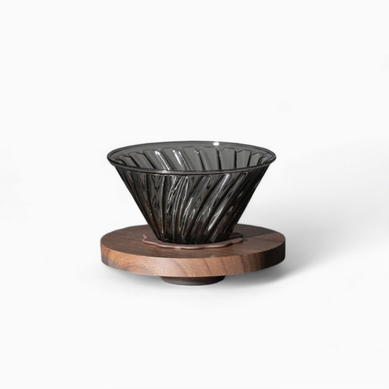 Coffee Brewing V60 Set with Walnut Wood Holder