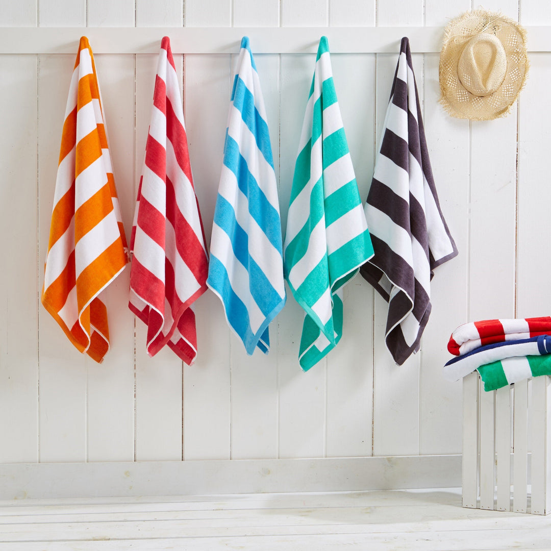 Cotton Velour Cabana Beach Towel - Novia Collection