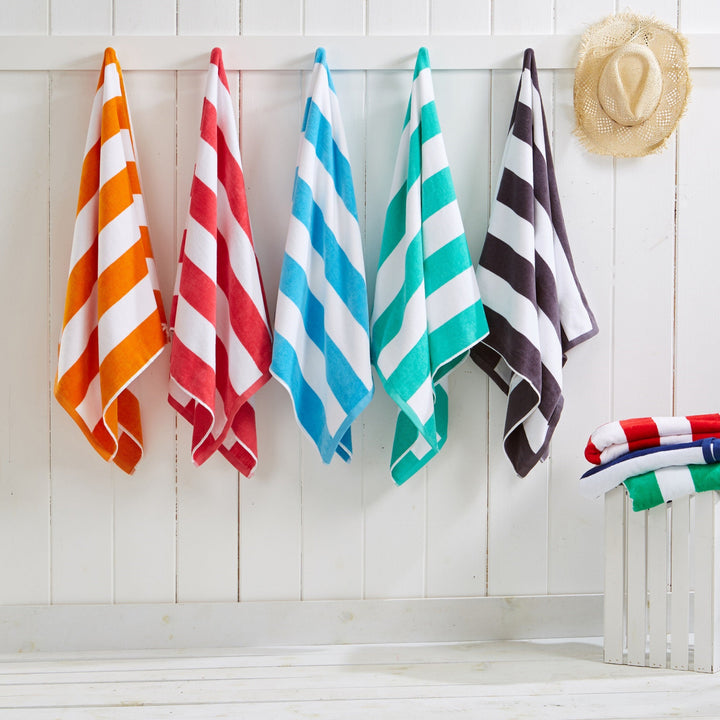 Cotton Velour Cabana Beach Towel - Novia Collection