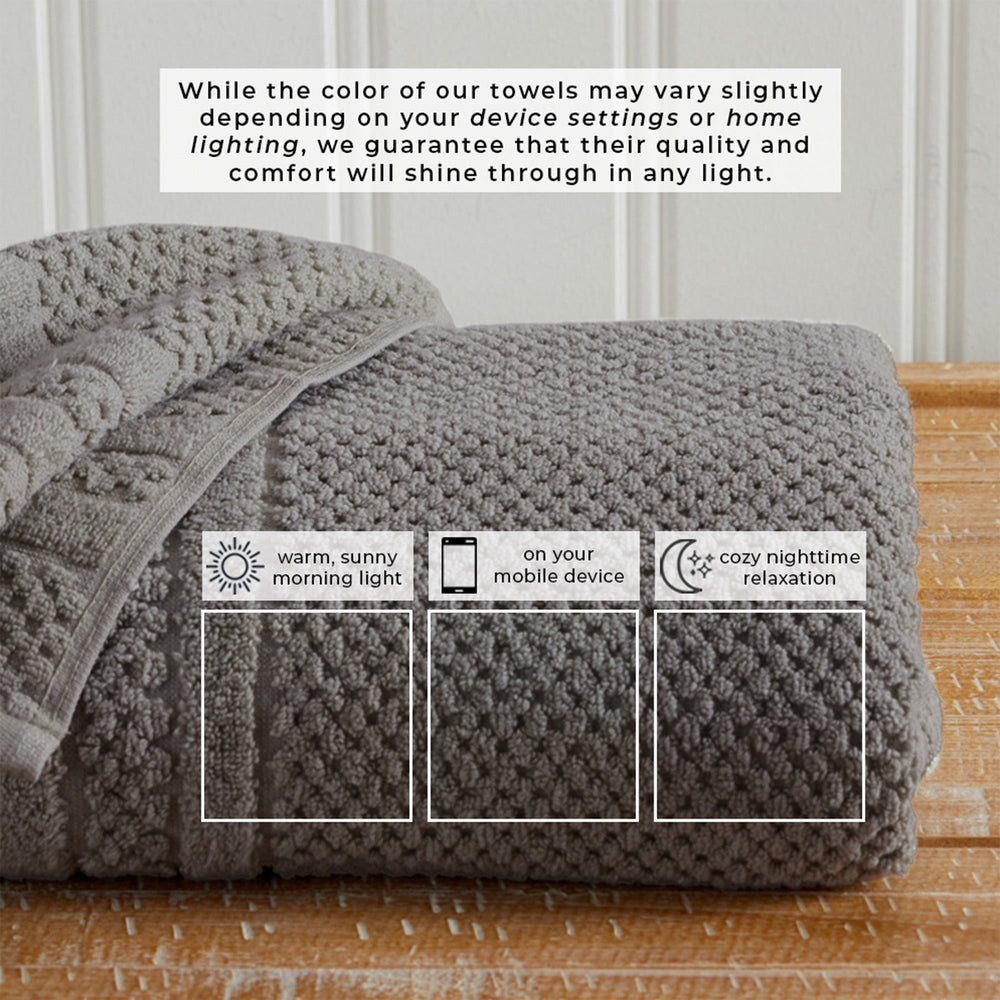 Checkered Jacquard Bath Towel Set - Giuliana Collection