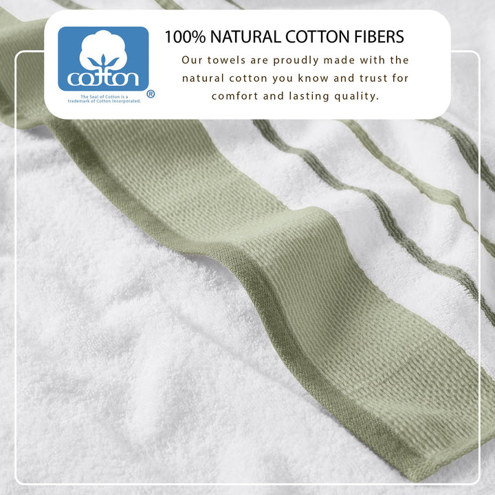 Cotton Stripe Bath Towel Set - Noelle Collection
