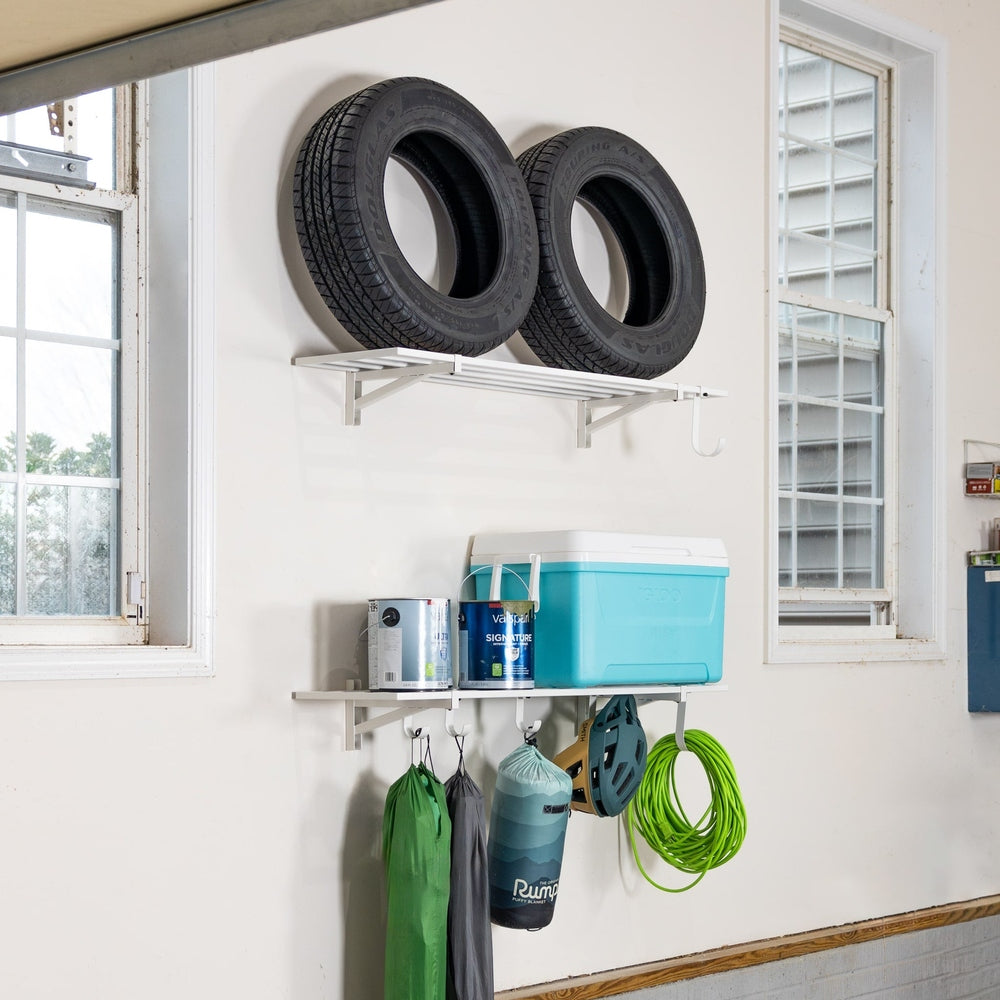 1' x 4' Garage Wall Mount Shelves - Efficient Storage Solution