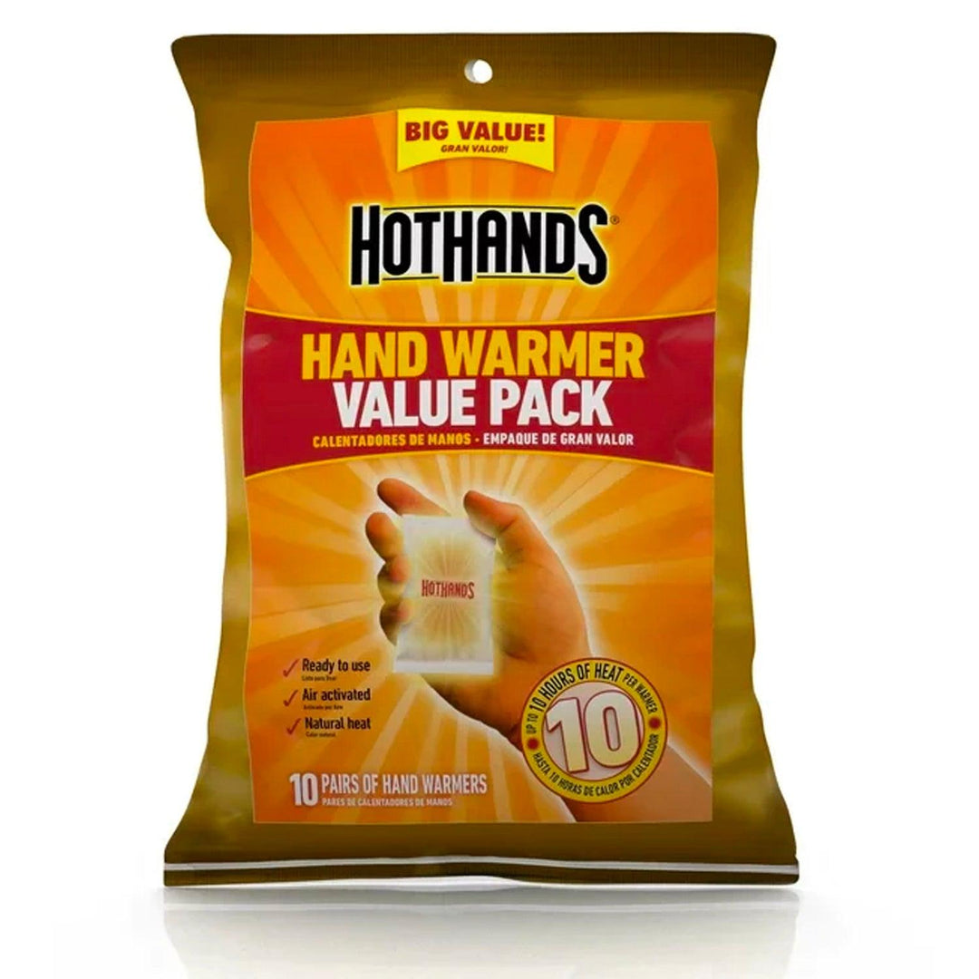 TRAPSKI HotHands Hand Warmers - Long Lasting Safe Natural Odorless Air Activated Warmers - Up to 10 Hours of Heat - 10 Pair Pack