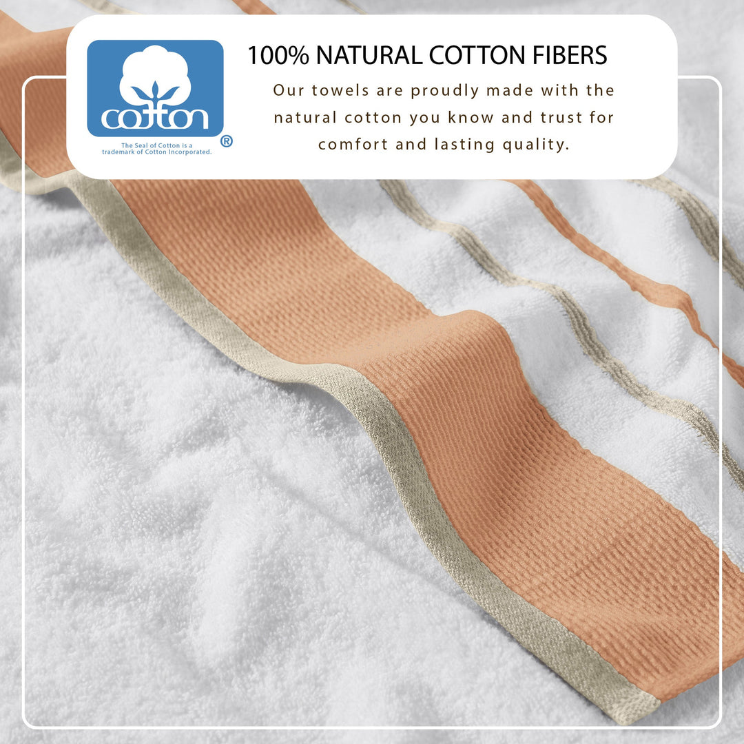 Cotton Stripe Bath Towel Set - Noelle Collection