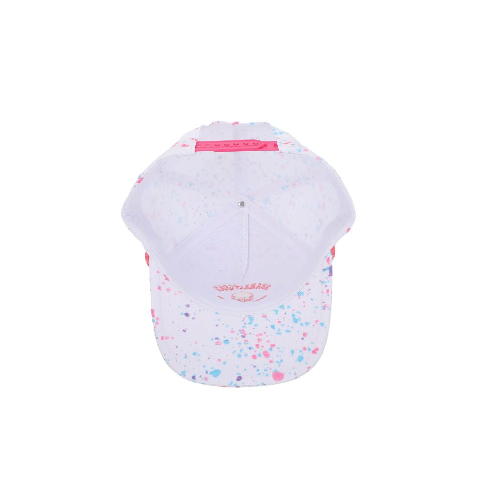 Shank it Golf White Paint Splatter Golf Hat