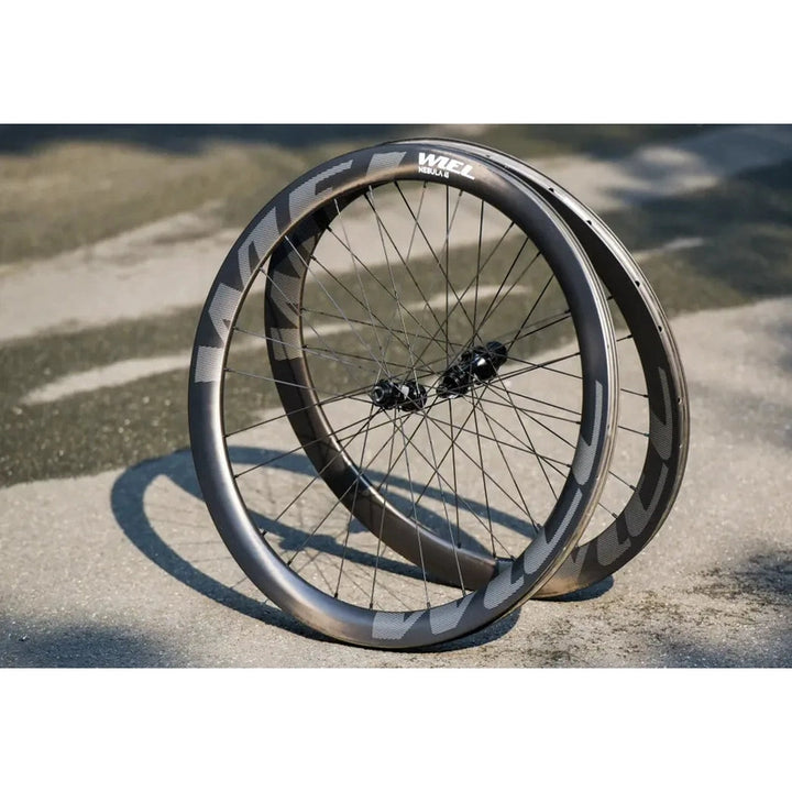 WIEL Carbon Tubeless Clincher Disc Brake 1290g Wheelset-Gold/Black Logo